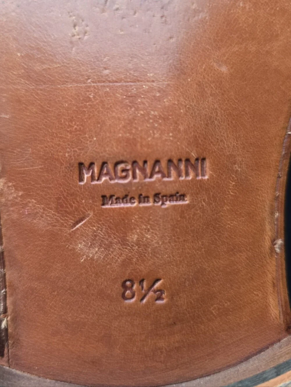 Magnanni, Marco II Monk Strap Dress Shoes, Blue Leather, Sz 8.5M